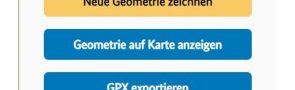 Schalter "Geometrie auf Karte anzeigen" im Menü "Geometrie" Schalter "Geometrie auf Karte anzeigen" im Menü "Geometrie"