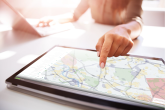 Person using the Map Tool on digital device